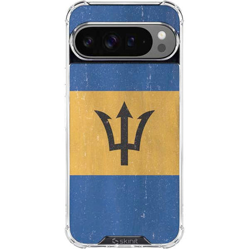 Barbados Flag Distressed Google Pixel 10 Pro XL Clear Case